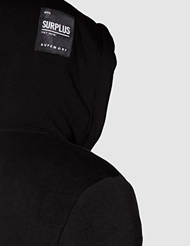 Superdry Surplus Graphic Hood suéter, Negro, S para Hombre
