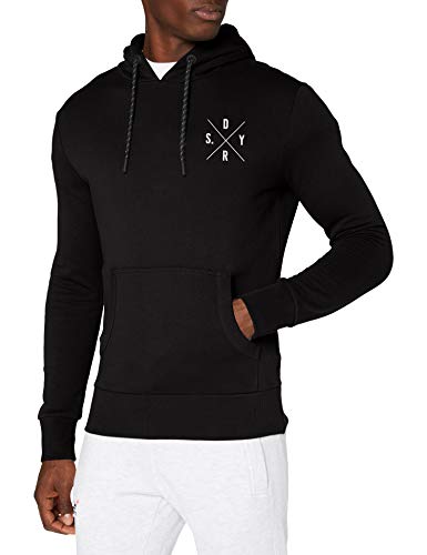 Superdry Surplus Graphic Hood suéter, Negro, S para Hombre