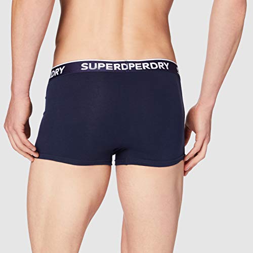 Superdry Trunks bañador, Armada más Rica/Cobalto Vivo/Greymarl, S (Pack de 3) para Hombre