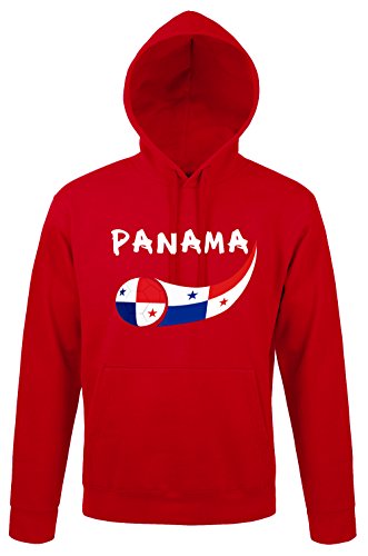 Supportershop – Sudadera con Capucha Panama Hombre, Rojo, FR: S (Talla del Fabricante: S)