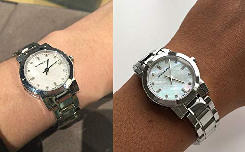 Swiss Diamonds BU9224 - Reloj de pulsera para mujer de acero inoxidable con esfera de nácar (26 mm)