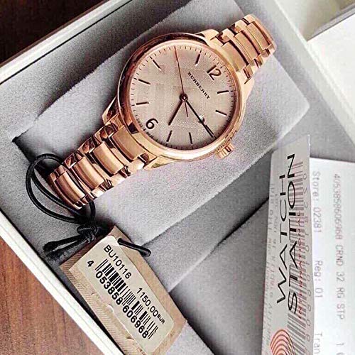 Swiss Rare Rose Gold Date Dial 32mm Mujeres Reloj de pulsera El Clásico BU10116