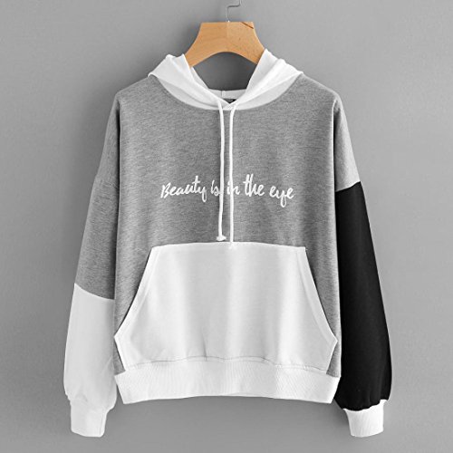Switchali Sudaderas Mujer Baratas con Capucha Ropa de Mujer en Oferta otoño Abrigos de Mujer (Large, Gris)
