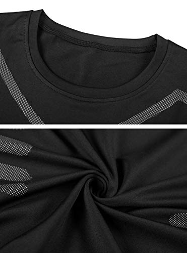 Sykooria Camiseta de Compresión Deportiva para Hombre Ropa Deportiva de Manga Larga Transpirable Secado Rápido Correr Gym Entrenamiento Ciclismo