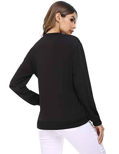 Sykooria Chaqueta Ligeras Bomber de Floral Estampado para Mujer Casual Chaqueta de Punto con Cremallera de Manga Larga Outwear de Moda con Bolsillo