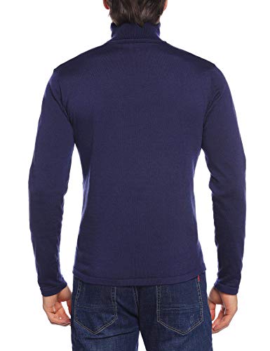 Sykooria Jersey Hombre Cuello Alto Invierno Suéter de Punto Cálido Delgado Sweater Pullover Hombre de Manga Larga