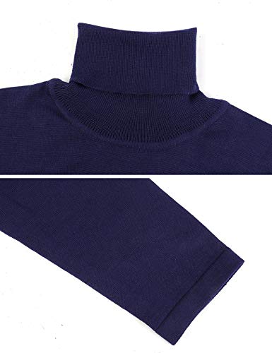 Sykooria Jersey Hombre Cuello Alto Invierno Suéter de Punto Cálido Delgado Sweater Pullover Hombre de Manga Larga