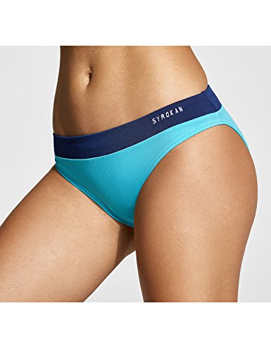 SYROKAN Mujer Bikini Traje de Baño Dos Piezas Deportivo Top Racerback Acolchado Turquesa S