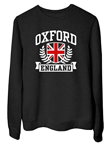 T-Shirtshock Sudadera para Las Mujeras Negro TSTEM0118 Oxford England