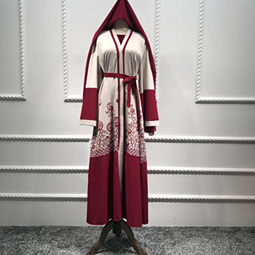 TAAMBAB Cóctel Boda Vestido Muslims Clothing Maxi Vestir Kimono Musulmanes De Las Mujeres Maxi Abaya Vestir Manga Larga Elegante Ropa de Calle