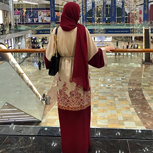 TAAMBAB Cóctel Boda Vestido Muslims Clothing Maxi Vestir Kimono Musulmanes De Las Mujeres Maxi Abaya Vestir Manga Larga Elegante Ropa de Calle