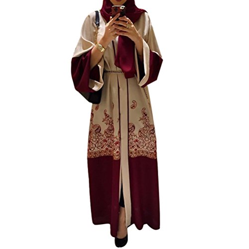 TAAMBAB Cóctel Boda Vestido Muslims Clothing Maxi Vestir Kimono Musulmanes De Las Mujeres Maxi Abaya Vestir Manga Larga Elegante Ropa de Calle