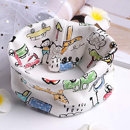 Tacobear 6 Piezas Bufanda Cuello Niño Pañuelos Bufanda Bebé Algodón Suave Calentador de Cuello Viaje Al aire libre Bufandas Pañuelos Cuello para Niños Niñas 0-3 Años (Dibujos Animados)