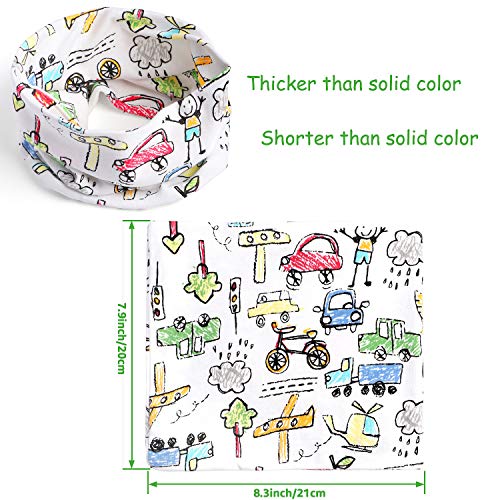 Tacobear 6 Piezas Bufanda Cuello Niño Pañuelos Bufanda Bebé Algodón Suave Calentador de Cuello Viaje Al aire libre Bufandas Pañuelos Cuello para Niños Niñas 0-3 Años (Dibujos Animados)