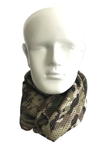 Táctica Bufanda Camuflaje, QMFIVE Hombres y mujeres Unisex Tocado militar multiusos Estilo Tocado Bufanda para campo militar Actividades al aire libre (Multicam)