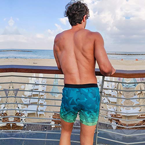 TADDLEE Traje de baño Largo para Hombre, Calzoncillos de baño, bóxer con Bolsillos Cortados Bandas Bañador Slip Hombre Piscina natación competicion