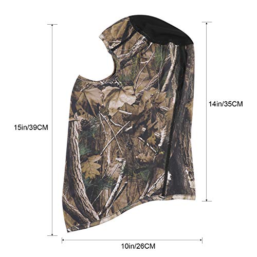 TAGVO Mascara de Caza pasamontañas Camuflaje a Prueba de Malla Ciclismo Pasamontañas Gorra táctica Sombreros, Forro de Cascos para Adultos Tamaño Universal Elástic