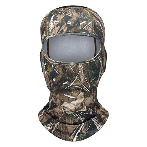 TAGVO Mascara de Caza pasamontañas Camuflaje a Prueba de Malla Ciclismo Pasamontañas Gorra táctica Sombreros, Forro de Cascos para Adultos Tamaño Universal Elástic