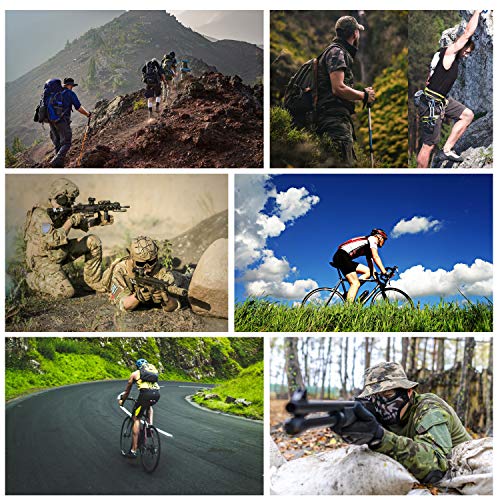 TAGVO Mascara de Caza pasamontañas Camuflaje a Prueba de Malla Ciclismo Pasamontañas Gorra táctica Sombreros, Forro de Cascos para Adultos Tamaño Universal Elástic