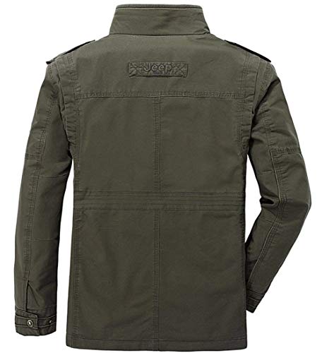 Targogo Clásico Otoño Invierno Algodón Army Bomber Outdoor Chaqueta Modernas Casual Fields Ntel Cazadora Chaqueta De Caza (Color : Armee Grün, Size : 3XL)