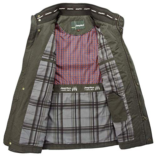 Targogo Clásico Otoño Invierno Algodón Army Bomber Outdoor Chaqueta Modernas Casual Fields Ntel Cazadora Chaqueta De Caza (Color : Armee Grün, Size : 3XL)