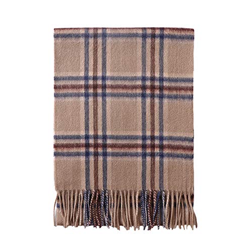 Tart¨¢n Bufanda Pashmina Larga Enrejado Mant¨®n Invierno£¬Bufanda c¨¢lida de lana a cuadros de invierno para hombre-Camello_Los 30 * 180cm£¬bufanda larga tart¨¢n enrejado mant¨®n