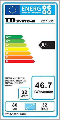 TD Systems K32DLK12H - Televisores 32 Pulgadas HD 3X HDMI, USB, 800 PCI Hz, Grabador Reproductor, DVB-T2/C/S2 Modo Hotel - Televisores TD Systems K32DLK12H. Televisiones