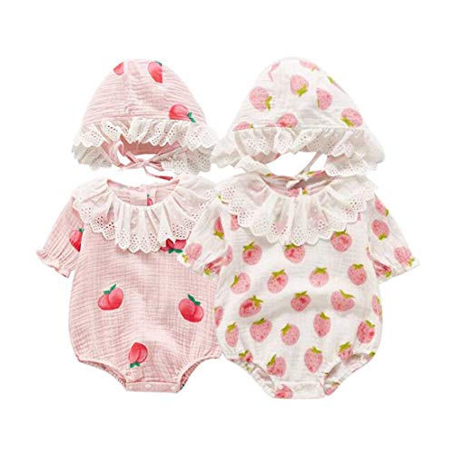 Teansan bebé Mono recién Nacido Manga Corta Ropa Infantil Corta Mameluco Traje Kimono Cuello Suave cómodo Lindo Primavera Verano Verano # 3 (Color : 1, Tamaño : 90cm)