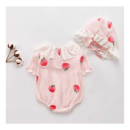 Teansan bebé Mono recién Nacido Manga Corta Ropa Infantil Corta Mameluco Traje Kimono Cuello Suave cómodo Lindo Primavera Verano Verano # 3 (Color : 1, Tamaño : 90cm)