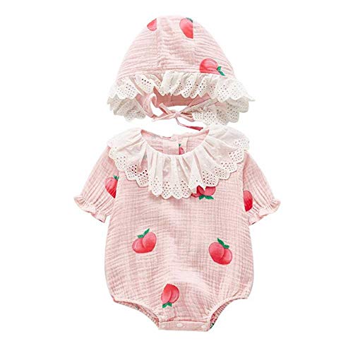 Teansan bebé Mono recién Nacido Manga Corta Ropa Infantil Corta Mameluco Traje Kimono Cuello Suave cómodo Lindo Primavera Verano Verano # 3 (Color : 1, Tamaño : 90cm)