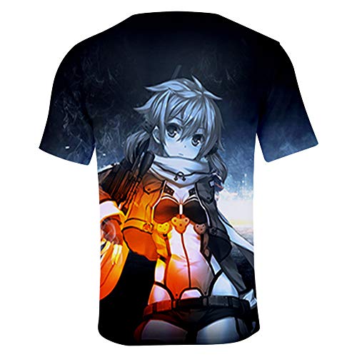 tee Shirts Unisex Camisetas Verano Casual Manga Corta T-Shirts Moda Suave Cuello Redondo Pullover Short Sleeve Hombre Mujer HD Patrón Hipster Sudadera Vest Top Sword Art Online XXXL