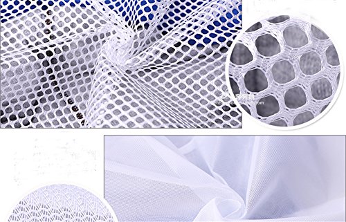 TELLW Bolsa para lavado, para chaquetas y suéteres grandes, malla de doble capa, resistente pero suave, bolsa para ropa de gran tamaño, Blanco, 50 x 70 cm