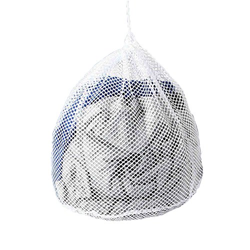 TELLW Bolsa para lavado, para chaquetas y suéteres grandes, malla de doble capa, resistente pero suave, bolsa para ropa de gran tamaño, Blanco, 50 x 70 cm