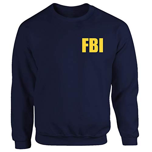 Tex-Ha FBI - Sudadera de policía LKA USA CSI CIS Navy USA DEA Mafia Amerika BKA Kripo Logo Azul azul marino XL