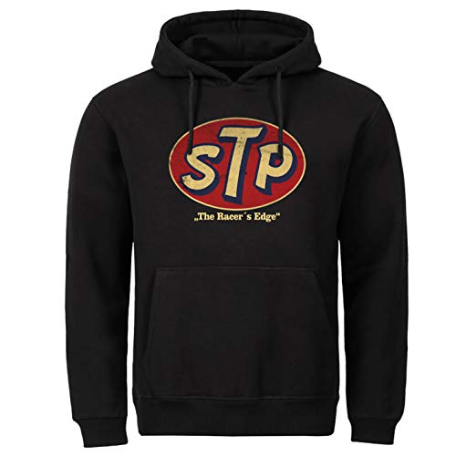 Tex-Ha STP Truck - Sudadera con capucha para moto Chopper Trucker USA Cars Oldschool, color negro Negro M
