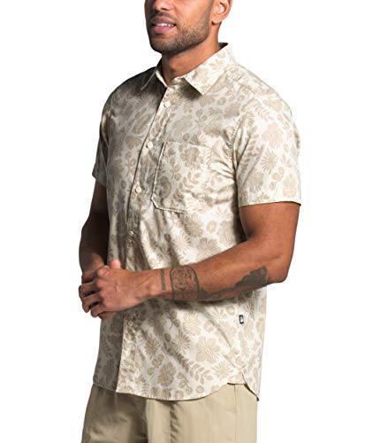 The North Face Camiseta para hombre, diseño de flores de pared blanca vintage, talla XL