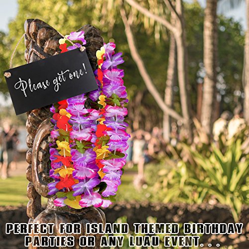 THE TWIDDLERS 40 Pcs Collares Hawaianos de Fiesta - Guirnalda de Flores Lei Luau