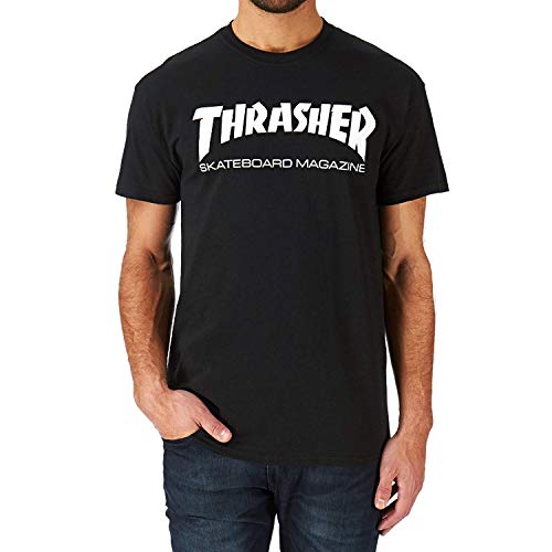THRASHER Skate mag Camiseta, Unisex Adulto, Black, S