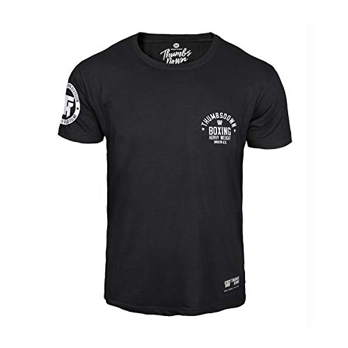 Thumbsdown Thumbs Down Boxeo Camiseta Brooklyn Fight Club MMA. Gimnasio Entrenamiento. Marcial Artes Informal - Negro, Medium