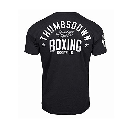 Thumbsdown Thumbs Down Boxeo Camiseta Brooklyn Fight Club MMA. Gimnasio Entrenamiento. Marcial Artes Informal - Negro, Medium