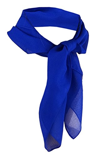 TigerTie - nicki paño de gasa - azul real tamaño 50 cm x 50 cm - paño pañuelo bufanda