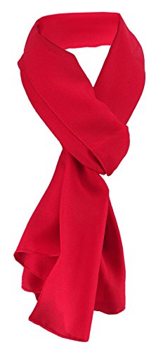 TigerTie - pañuelo de gasa - rojo rojo-tráfico monocromo tamaño 160 cm x 36 cm - bufanda