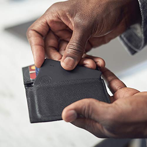 Tile Slim (2020) buscador de objetos Bluetooth, Pack de 1, negro. Radio búsqueda 60m, batería 3 años, compatible con Alexa y Google Smart Home, iOS, Android. Busca llaves, carteras, bolsos y más