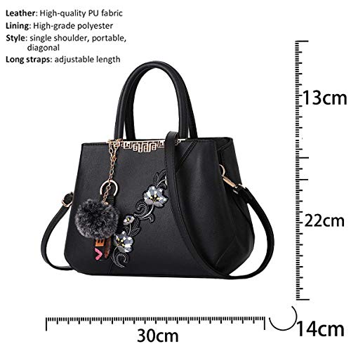 Tisdaini Bolsos de Mano Mujer Moda PU Cuero Grandes Bolsos Totes Bolsos Bandolera