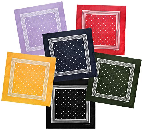 Tobeni 000803 Mujer Hombre Nicki Pañuelo Bufanda Cabeza Puntos Bufandas Algodón Unisexo Color Negro Tamaño 55 cm x 55 cm