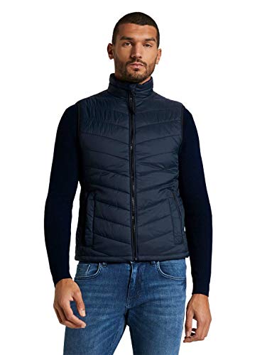 Tom Tailor 1024069 Lightweight Chaleco Guateado, Sky Captain Blue 10668-Juego de Mesa [Importado de Alemania], XXXL para Hombre