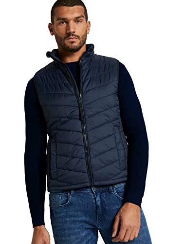Tom Tailor 1024069 Lightweight Chaleco Guateado, Sky Captain Blue 10668-Juego de Mesa [Importado de Alemania], XXXL para Hombre