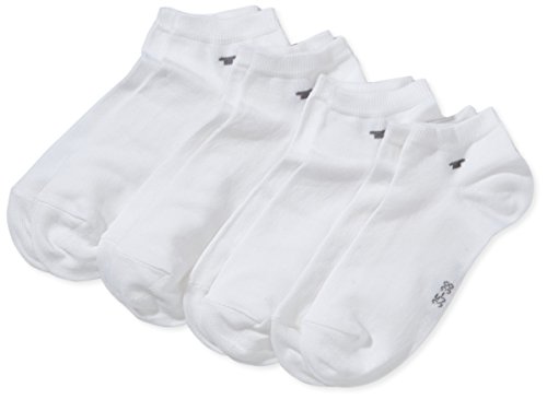 Tom Tailor - Calcetines cortos opacas unisex, pack de 4, talla 35/38, color Blanco 660