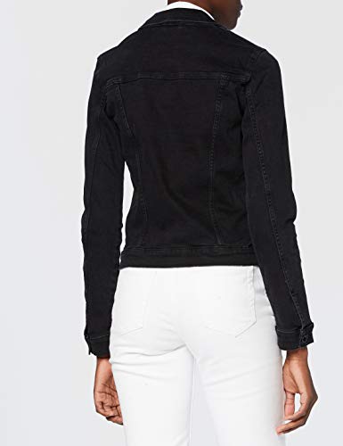 TOM TAILOR Denim Denim Rider Chaqueta, 10250 Used Dark Stone Blac, L para Mujer