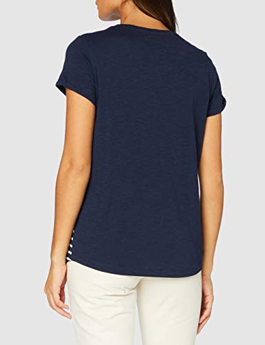 TOM TAILOR Denim Streifen Camiseta , Blanco ( 22701/Azul Marino Con Franja Blanca ) , M para Mujer
